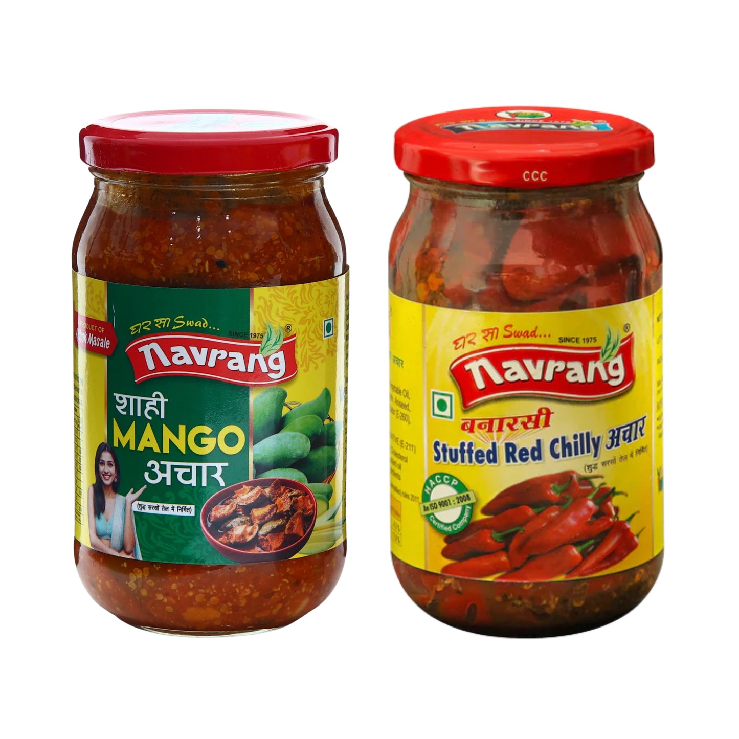 Combo of Mango Pickle 400g - Banarsi Red Stuffed Chili Pickle 400g