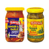 Combo of Green Chilli Pickle 200g - Ginger & Garlic Pickle 200g