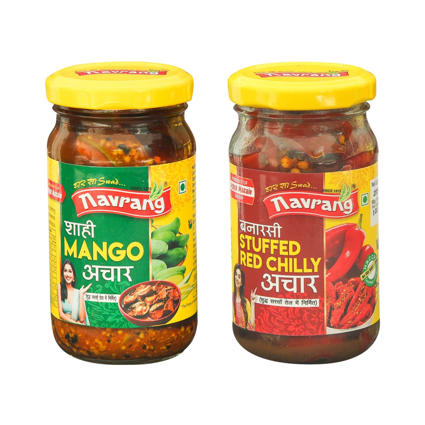 Combo of Mango Pickle 200g - Banarsi Red Stuffed Chili Pickle 200g